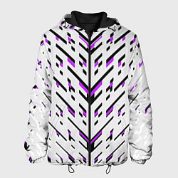 Мужская куртка Black and purple stripes on a white background