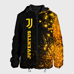 Куртка с капюшоном мужская Juventus - gold gradient по-вертикали, цвет: 3D-черный