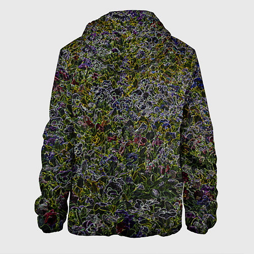 Мужская куртка Абстрактные разноцветные контуры / 3D-Черный – фото 2