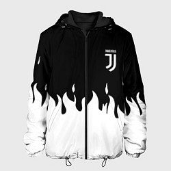 Куртка с капюшоном мужская Juventus fire, цвет: 3D-черный