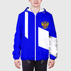 Куртка с капюшоном мужская Россия спортивный стиль, цвет: 3D-белый — фото 2