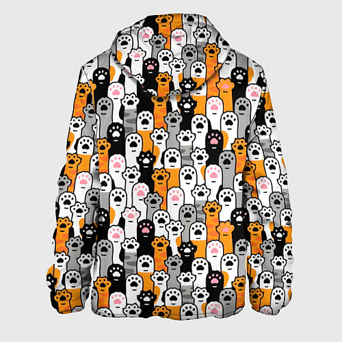 Мужская куртка Кошачьи лапы / 3D-Черный – фото 2