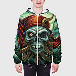 Куртка с капюшоном мужская Джолли Пират Октопус, цвет: 3D-белый — фото 2