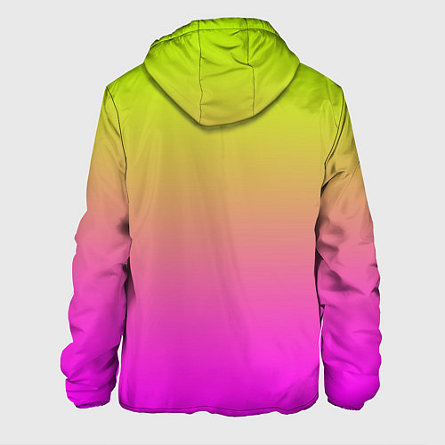 Мужская куртка Градиент яркий / 3D-Черный – фото 2