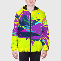 Куртка с капюшоном мужская В стиле киберпанка, цвет: 3D-черный — фото 2