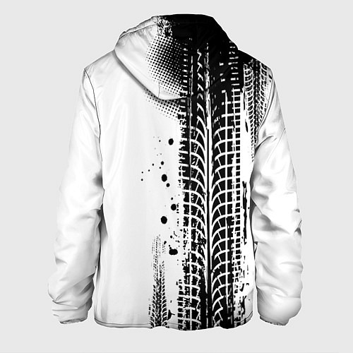 Мужская куртка БМВ - следы от шин / 3D-Черный – фото 2