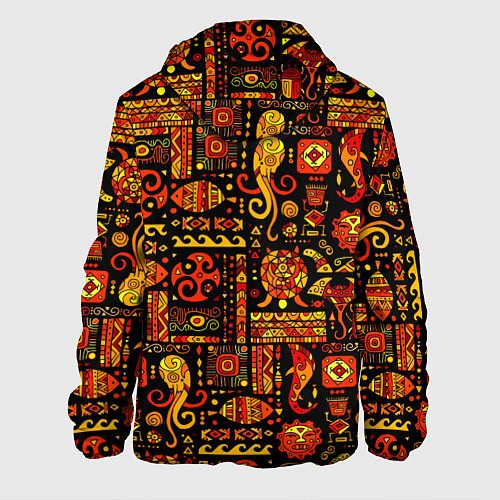 Мужская куртка Этнический орнамент - морские обитатели / 3D-Черный – фото 2