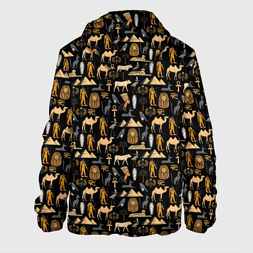 Мужская куртка Древний Египет - паттерн / 3D-Черный – фото 2