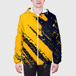 Куртка с капюшоном мужская Абстрактный узор с концепцией, цвет: 3D-белый — фото 2