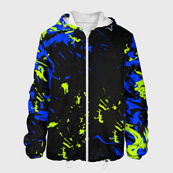 Куртка с капюшоном мужская Абстрактный узор с концепцией, цвет: 3D-белый