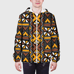 Куртка с капюшоном мужская Африканский мавританский узор, цвет: 3D-белый — фото 2