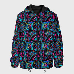 Куртка с капюшоном мужская Абстрактный орнамент с концепцией, цвет: 3D-черный