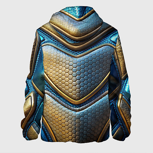 Мужская куртка Объемный футуристический текстурный костюм из кожи / 3D-Черный – фото 2