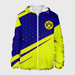 Куртка с капюшоном мужская Borussia logo geometry, цвет: 3D-белый