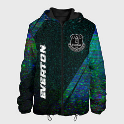 Куртка с капюшоном мужская Everton glitch blue, цвет: 3D-черный