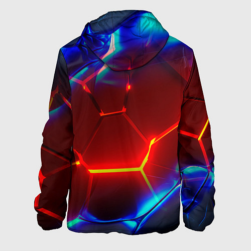 Мужская куртка Красные плиты с ярким светом / 3D-Черный – фото 2