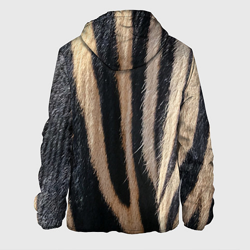 Мужская куртка Мех зебры / 3D-Черный – фото 2