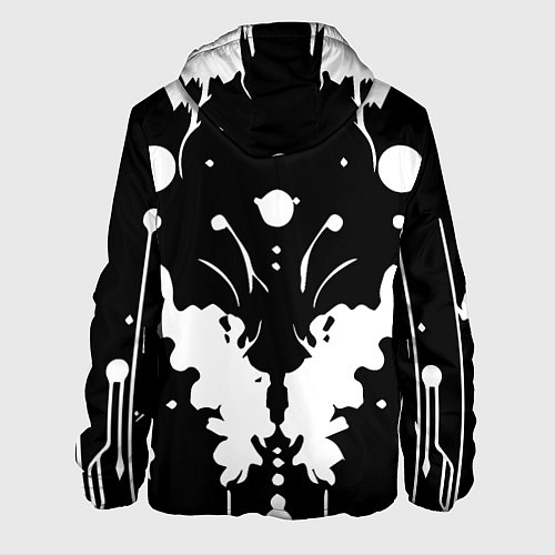 Мужская куртка Тест Роршаха - психоделика / 3D-Черный – фото 2
