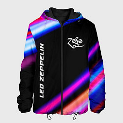 Куртка с капюшоном мужская Led Zeppelin neon rock lights, цвет: 3D-черный