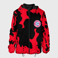 Куртка с капюшоном мужская Бавария Мюнхен огонь, цвет: 3D-черный