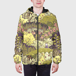 Куртка с капюшоном мужская Найди опоссума, цвет: 3D-черный — фото 2