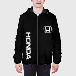 Куртка с капюшоном мужская Honda white logo auto, цвет: 3D-черный — фото 2