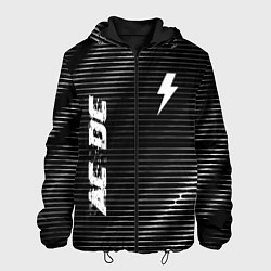 Куртка с капюшоном мужская AC DC metal rock lines, цвет: 3D-черный