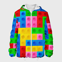 Мужская куртка Блоки цветового конструктора