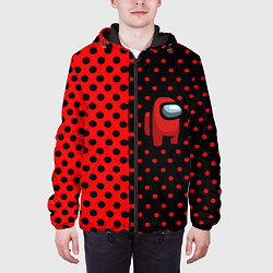 Куртка с капюшоном мужская Among us geometry dot, цвет: 3D-черный — фото 2