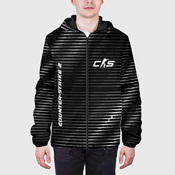 Куртка с капюшоном мужская Counter-Strike 2 metal game lines, цвет: 3D-черный — фото 2