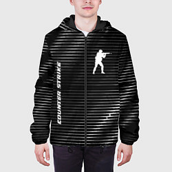 Куртка с капюшоном мужская Counter Strike metal game lines, цвет: 3D-черный — фото 2