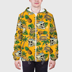 Куртка с капюшоном мужская Летний рай цветной, цвет: 3D-белый — фото 2