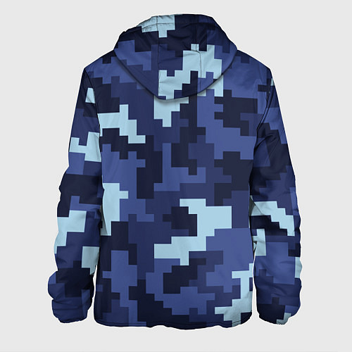 Мужская куртка Пиксельный камуфляж текстура / 3D-Черный – фото 2