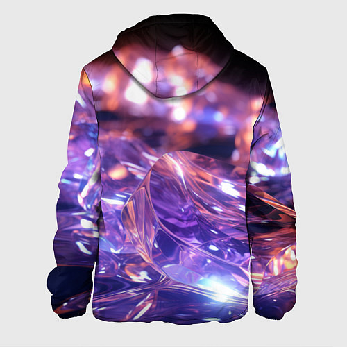 Мужская куртка Плавление абстрактных блестящих камней / 3D-Черный – фото 2