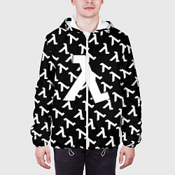 Куртка с капюшоном мужская Half liife logo pattern, цвет: 3D-белый — фото 2