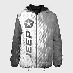 Куртка с капюшоном мужская Jeep - white gradient по-вертикали, цвет: 3D-черный