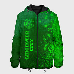 Куртка с капюшоном мужская Leicester City - green gradient по-вертикали, цвет: 3D-черный