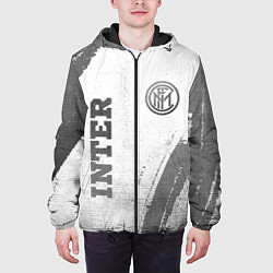 Куртка с капюшоном мужская Inter - white gradient вертикально, цвет: 3D-черный — фото 2