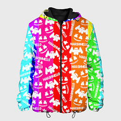 Куртка с капюшоном мужская Marshmello rainbow, цвет: 3D-черный