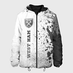 Куртка с капюшоном мужская West Ham - white gradient по-вертикали, цвет: 3D-черный