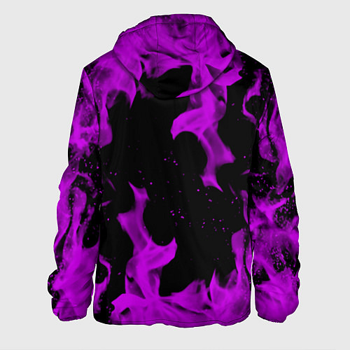 Мужская куртка Неоновый огонь текстура / 3D-Черный – фото 2