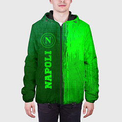 Куртка с капюшоном мужская Napoli - green gradient по-вертикали, цвет: 3D-черный — фото 2