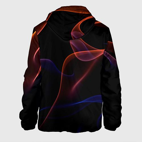 Мужская куртка Нейросеть пламя огня / 3D-Черный – фото 2