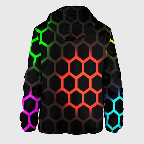 Мужская куртка Hexagon neon / 3D-Черный – фото 2