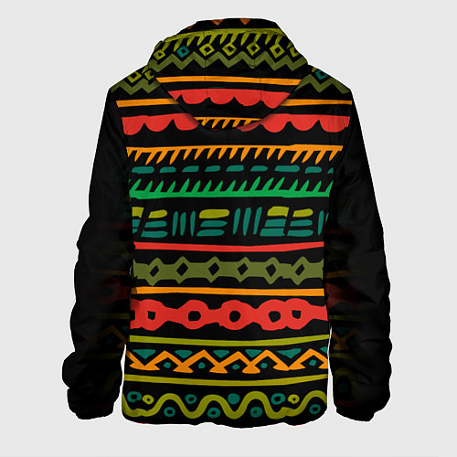 Мужская куртка Ethnic ornament on black / 3D-Черный – фото 2