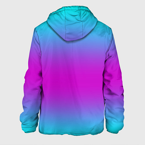 Мужская куртка Градиент неоновые цвета / 3D-Черный – фото 2