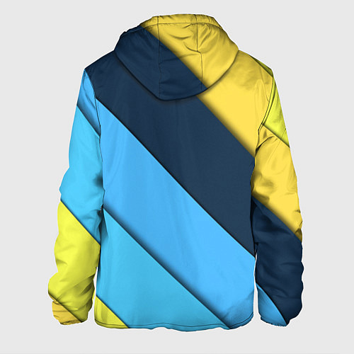 Мужская куртка Линии геометрия / 3D-Черный – фото 2