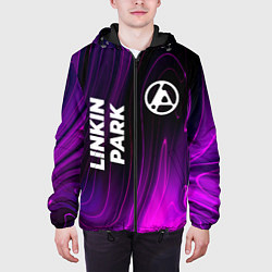 Куртка с капюшоном мужская Linkin Park 2024 violet plasma, цвет: 3D-черный — фото 2