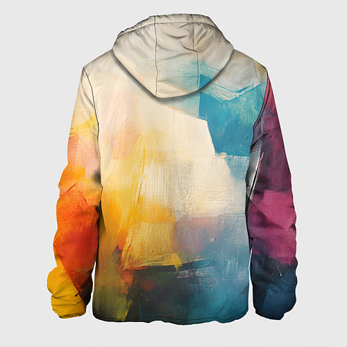 Мужская куртка Живопись мазками / 3D-Черный – фото 2