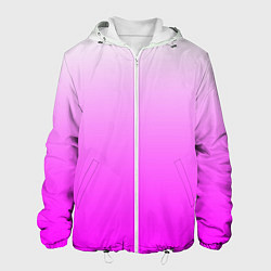 Куртка с капюшоном мужская Gradient color pink, цвет: 3D-белый